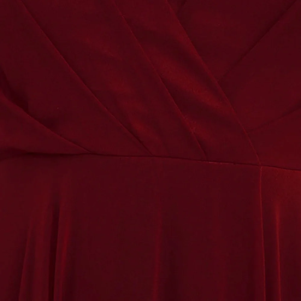 LULU'S Formal Wine Faux Wrap Dress - Picture 8 of 12